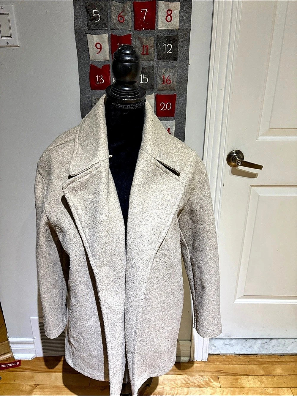 Zara Women's Beige Pea Coat Size